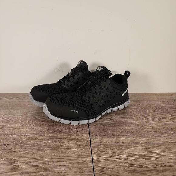 READ! Reebok Men's Black Safety Shoes Size 8M Alloy Toe RB4041 - Picture 1 of 9